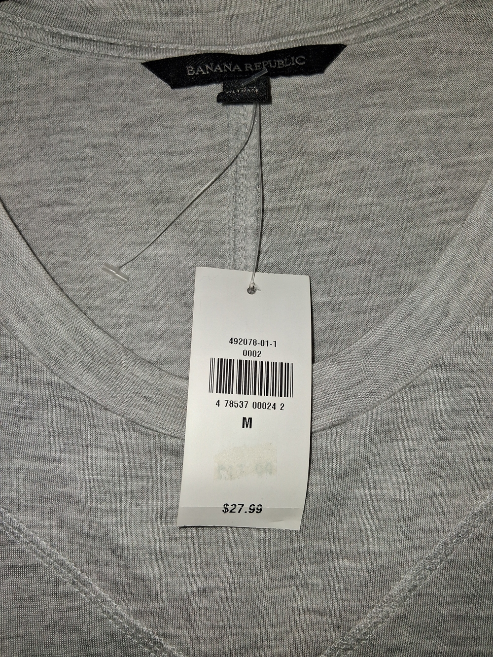 Banana Republic Light Gray V-Neck Top
